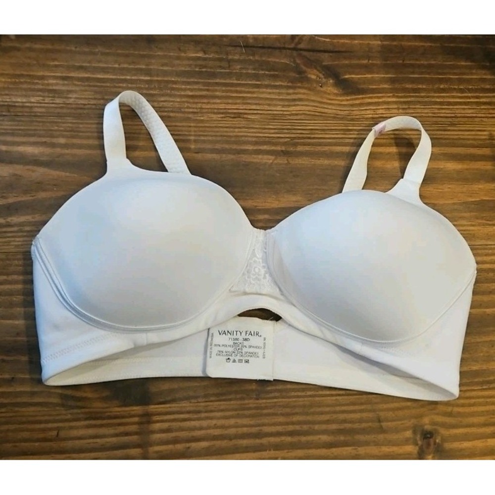 Vanity Fair 38D Beauty Back Smoothing Strapless Bra White Int03‎